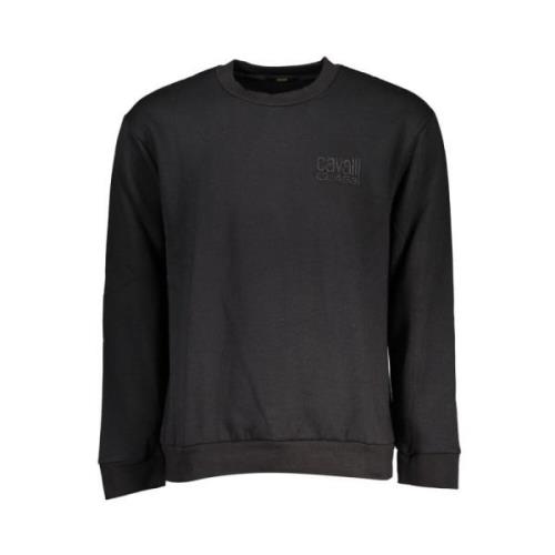 Elegant Fleece Sweatshirt Cavalli Class , Black , Heren