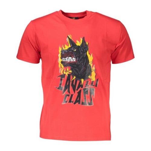 T-shirt met opvallende logo print Cavalli Class , Red , Heren