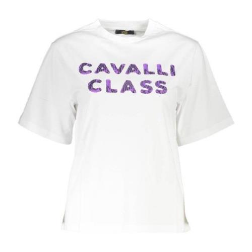 Stijlvolle Logo Print T-shirt Cavalli Class , White , Dames