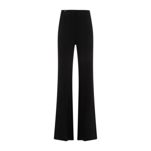 Zwarte Flared Leg Hoge Taille Broek Jacquemus , Black , Dames