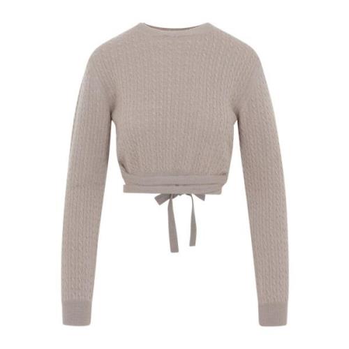 Taupe Cable-Knit Sweater Patou , Beige , Dames