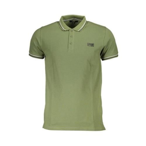 Groen Katoenen Poloshirt met Print Cavalli Class , Green , Heren