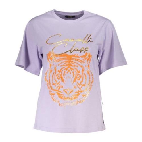 Stijlvolle T-Shirts Korting Cavalli Class , Purple , Dames