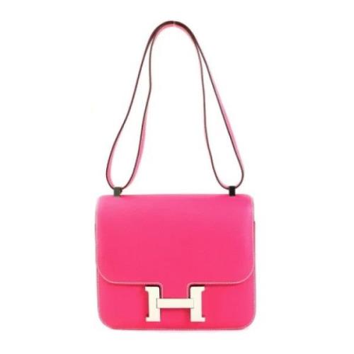 Pre-owned Fabric shoulder-bags Hermès Vintage , Pink , Dames