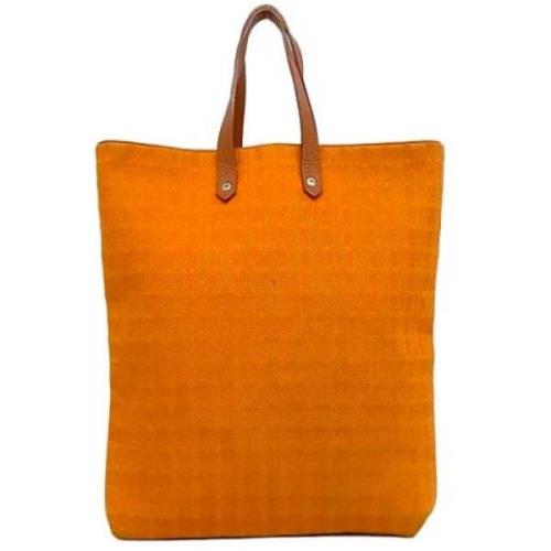 Pre-owned Fabric totes Hermès Vintage , Orange , Dames