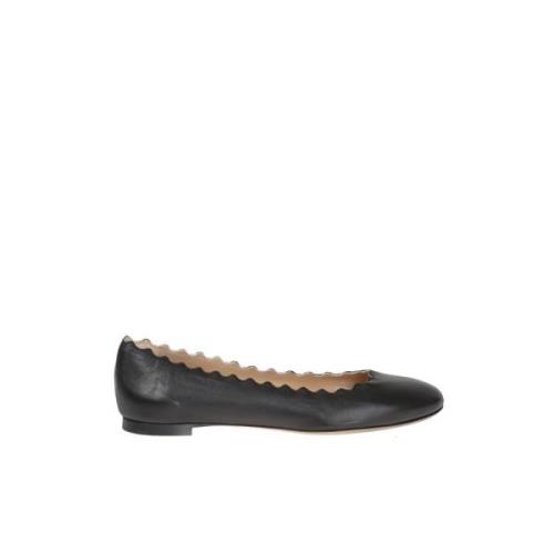 Leren balletflats Chloé , Black , Dames