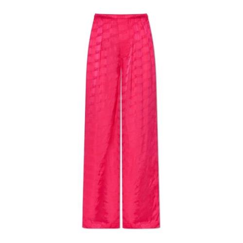 Wijde broek met monogram Balenciaga , Pink , Dames