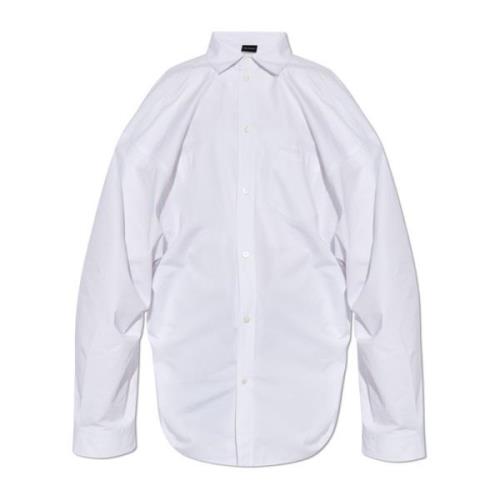 Oversized shirt met zak Balenciaga , White , Dames