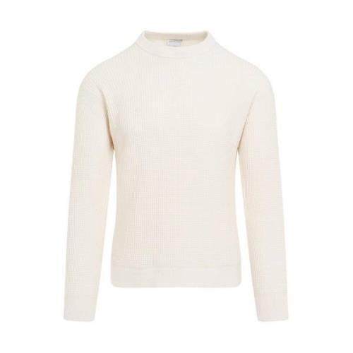 Dove Cotton Sweater Bottega Veneta , Beige , Heren