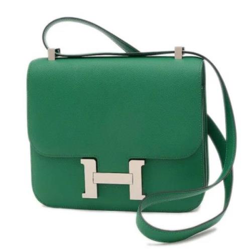 Pre-owned Fabric shoulder-bags Hermès Vintage , Green , Dames