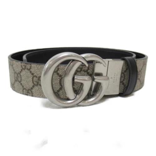 Pre-owned Leather belts Gucci Vintage , Beige , Dames