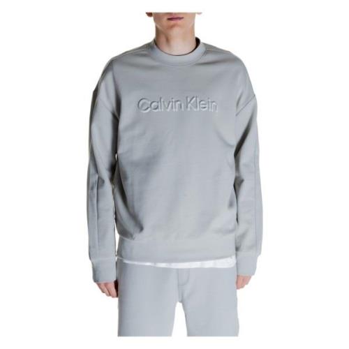 Geëmbosseerd Logo Sweatshirt Collectie Katoen Polyester Elastaan Calvi...