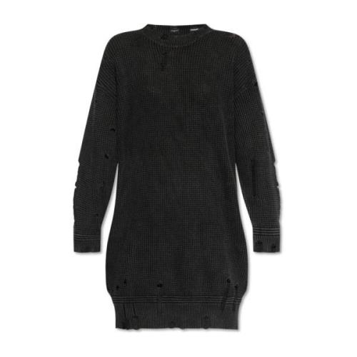 Jurk met een vintage-effect R13 , Black , Dames