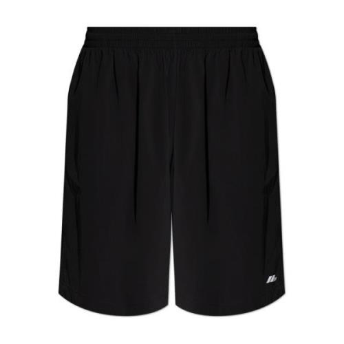 Shorts met bedrukt logo Balenciaga , Black , Heren