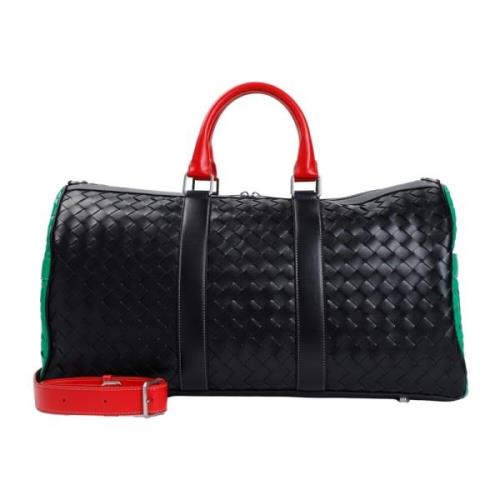 Colorblock Duffle Tas Bottega Veneta , Black , Heren