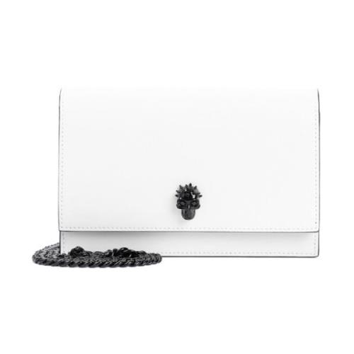 Ivory Skull Mini Tas Alexander McQueen , White , Dames