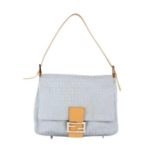 Pre-owned Canvas shoulder-bags Fendi Vintage , Blue , Dames