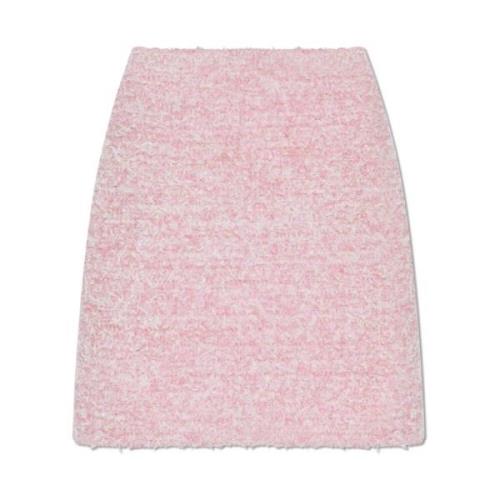 Tweed rok Balenciaga , Pink , Dames