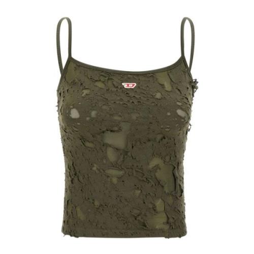 Groene Katoenen Top voor Vrouwen Diesel , Green , Dames