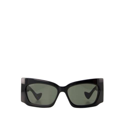 Stijlvolle zonnebril in zwart/grijs Gucci , Black , Dames