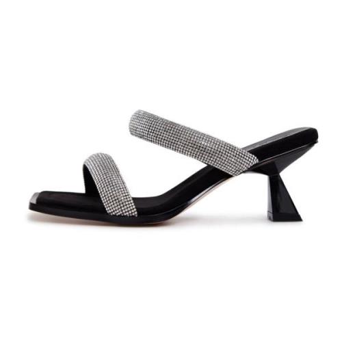 Jewel High Heeled Sandals - Zwart Cesare Gaspari , Black , Dames