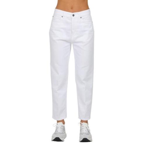 Carrie Carrot Bull Fisso Jeans Dondup , White , Dames