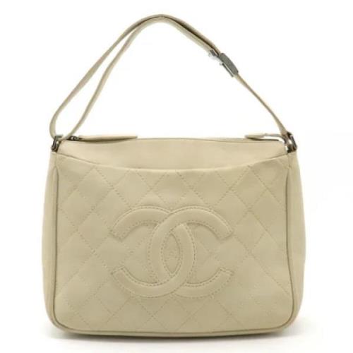 Pre-owned Leather shoulder-bags Chanel Vintage , Beige , Dames