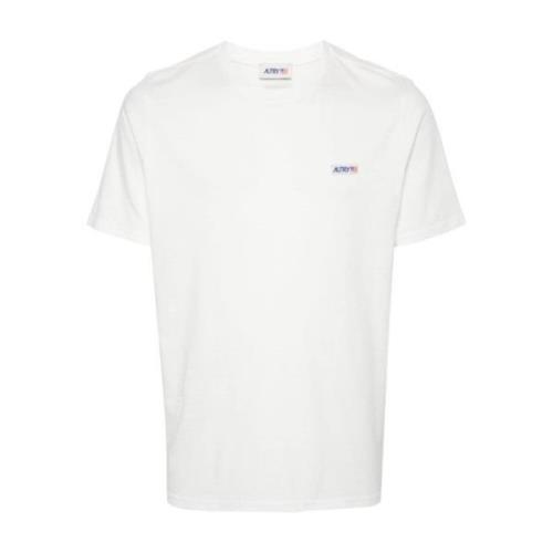 Witte Katoenen Jersey Crew Neck T-shirt Autry , White , Heren