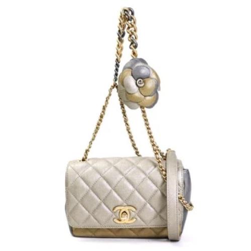 Pre-owned Leather shoulder-bags Chanel Vintage , Yellow , Dames