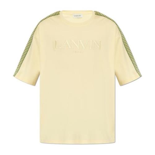 Katoenen t-shirt door Lanvin , Yellow , Heren