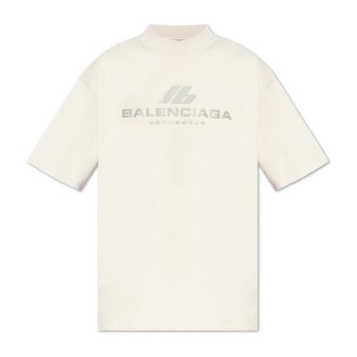 Bedrukt T-shirt Balenciaga , Gray , Heren