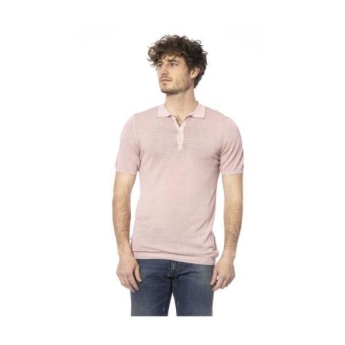 Rosa Baumwoll Polo Shirt Distretto12 , Pink , Heren