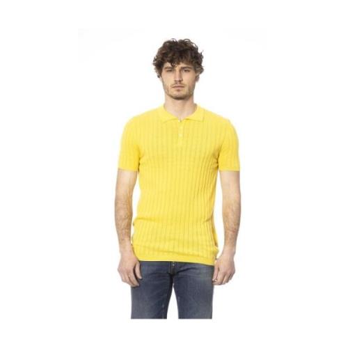 Gele Katoenen Polo Shirt Distretto12 , Yellow , Heren