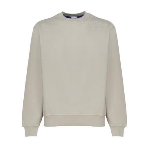 Katoenen Sweatshirt Ronde Kraag Lange Mouwen Burberry , Gray , Heren