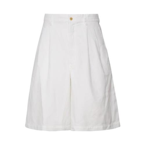 Witte Shorts met Riemlussen Comme des Garçons , White , Heren