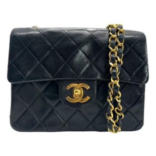 Pre-owned Leather shoulder-bags Chanel Vintage , Black , Dames