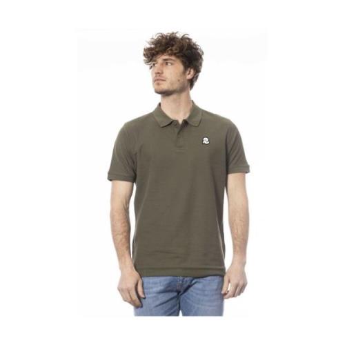 Groen Katoenen Poloshirt met Logo Invicta , Green , Heren