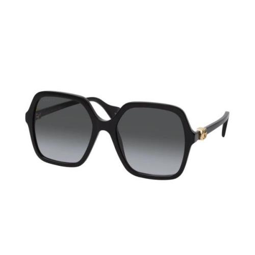 Vierkante Zonnebril Zwart Luxe Mode Gucci , Black , Dames