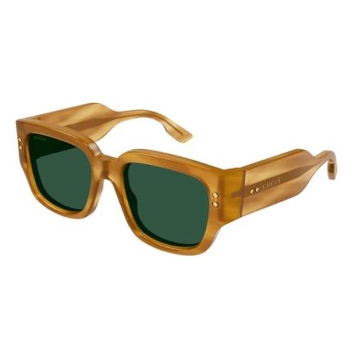Vierkante zonnebril in lichtbruin Gucci , Brown , Heren