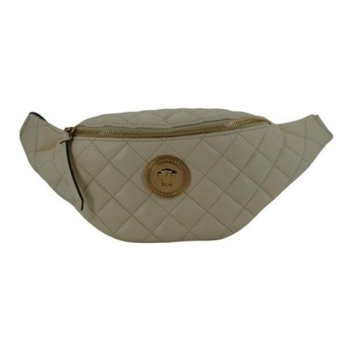 Elegante witte leren heuptas Versace , Gray , Dames