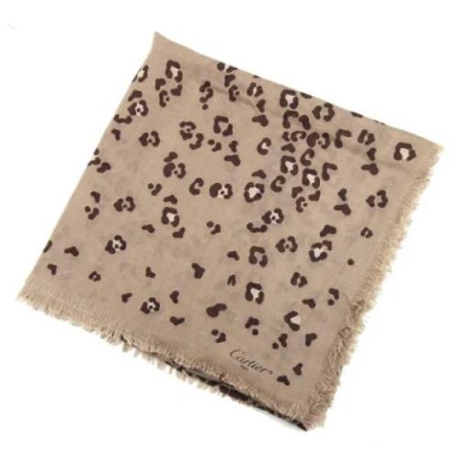 Pre-owned Cashmere scarves Cartier Vintage , Brown , Dames