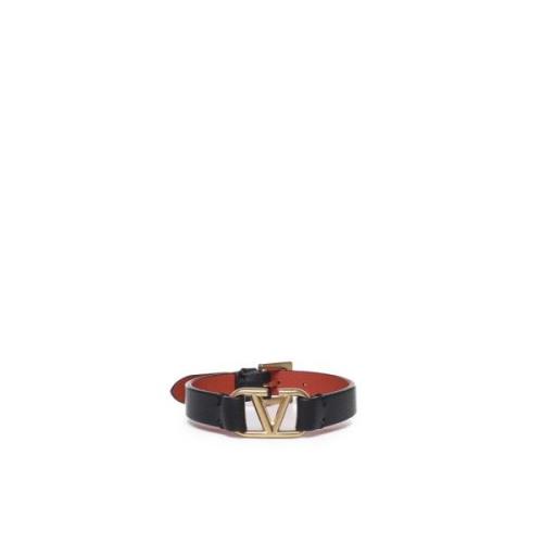 Bijoux Vlogo Armband Zwart Rood Metallic Valentino Garavani , Black , ...