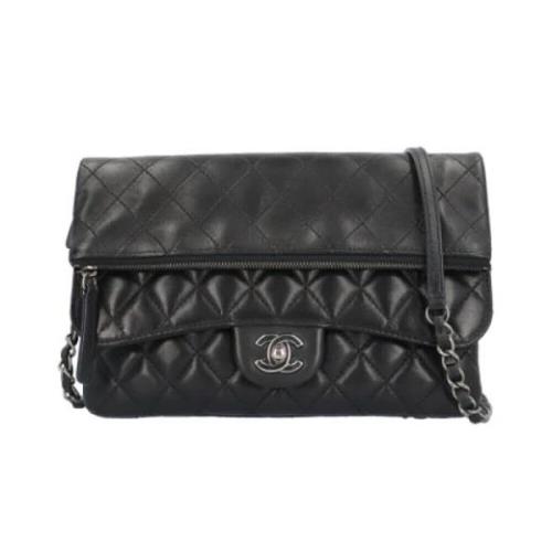 Pre-owned Leather shoulder-bags Chanel Vintage , Black , Dames