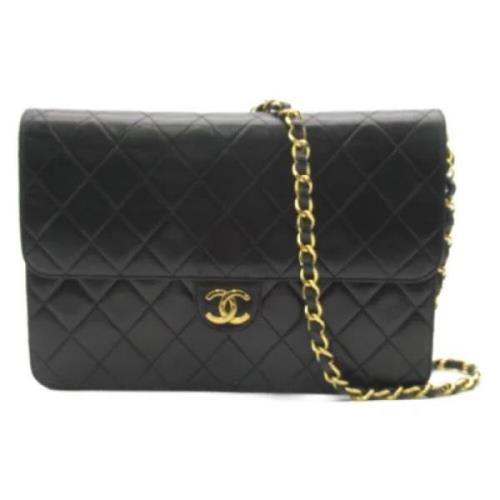 Pre-owned Leather shoulder-bags Chanel Vintage , Black , Dames