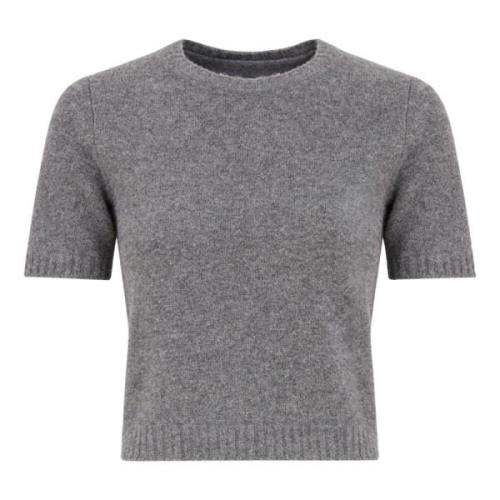 Grijze Gebreide Trui Crewneck Geribbelde Afwerking Maison Margiela , G...