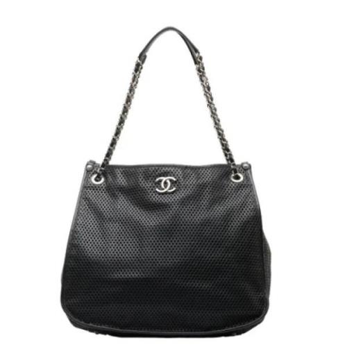 Pre-owned Leather shoulder-bags Chanel Vintage , Black , Dames