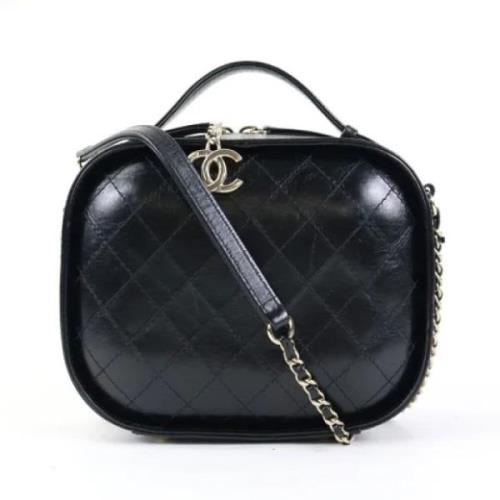 Pre-owned Leather shoulder-bags Chanel Vintage , Black , Dames