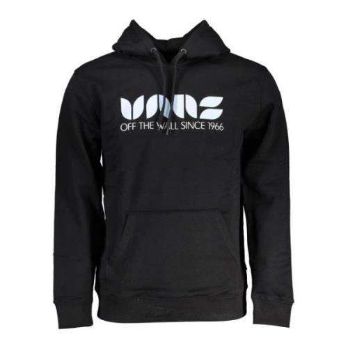 Zwarte katoenen hoodie Vans , Black , Heren