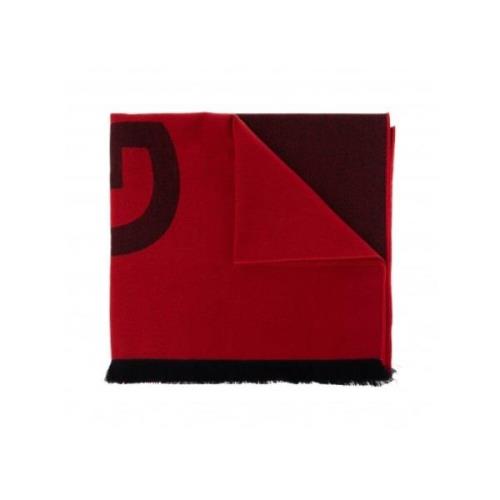 Bicolor Logo Contrast Scarf Givenchy , Red , Dames