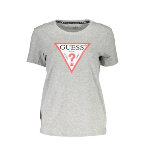 Grijze Katoenen Tops & T-shirt, Korte Mouw, Biologisch Guess , Gray , ...